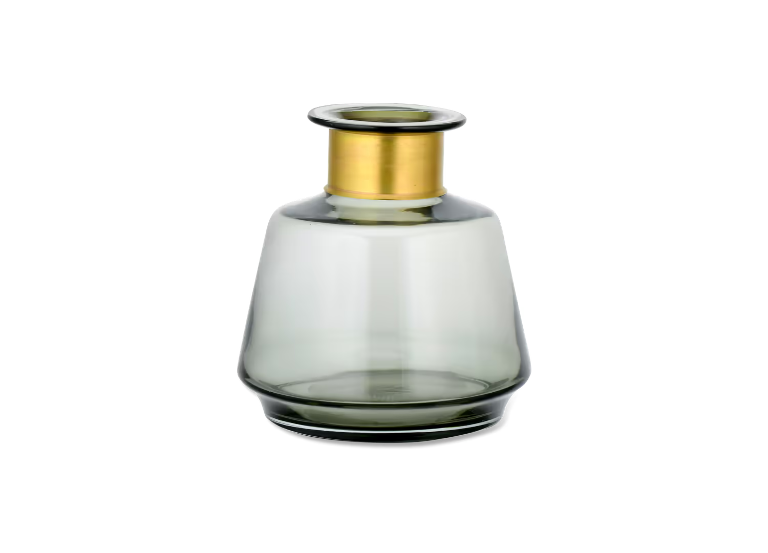 Nkuku - Miza Glass Vase - Smoke - Small