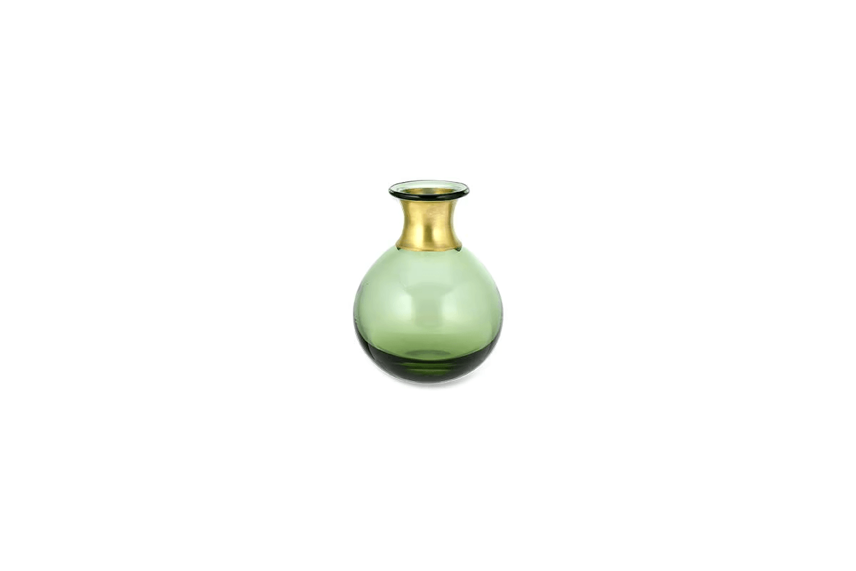 Nkuku - Miza Mini Glass Vase - Green - Small
