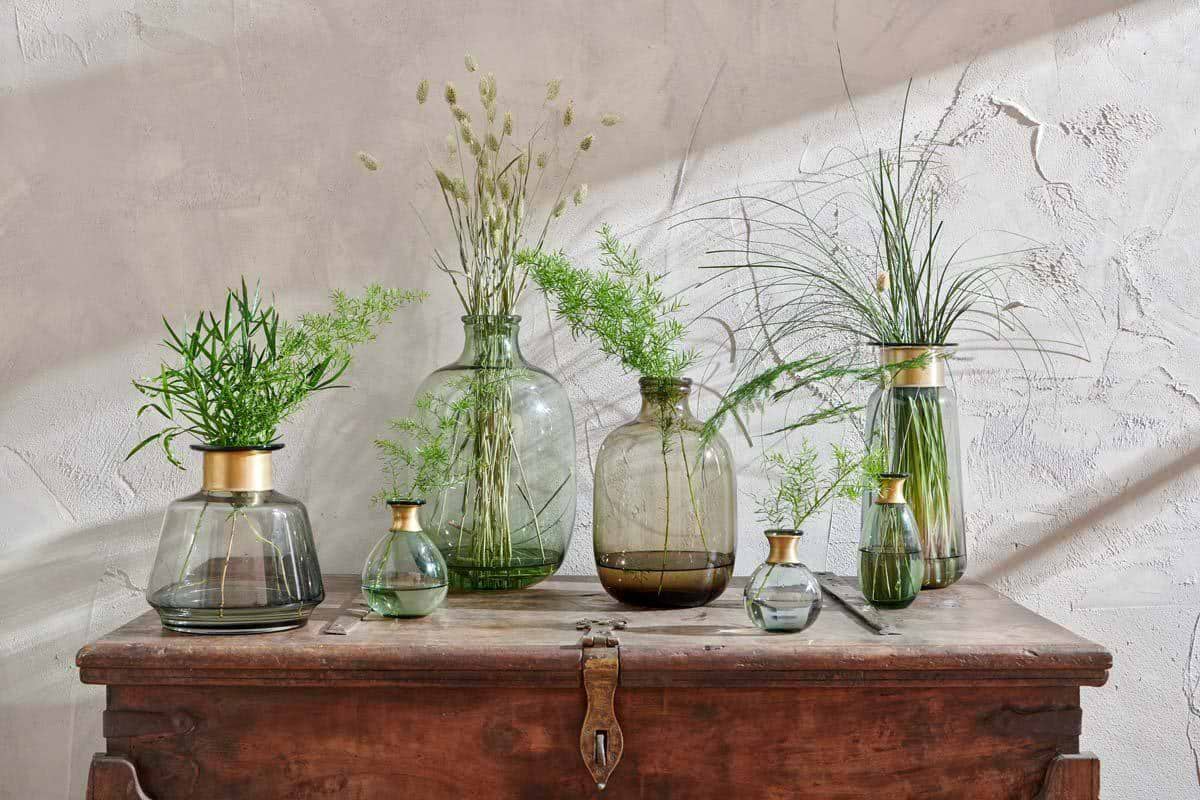 Nkuku - Miza Mini Glass Vase - Smoke - Small