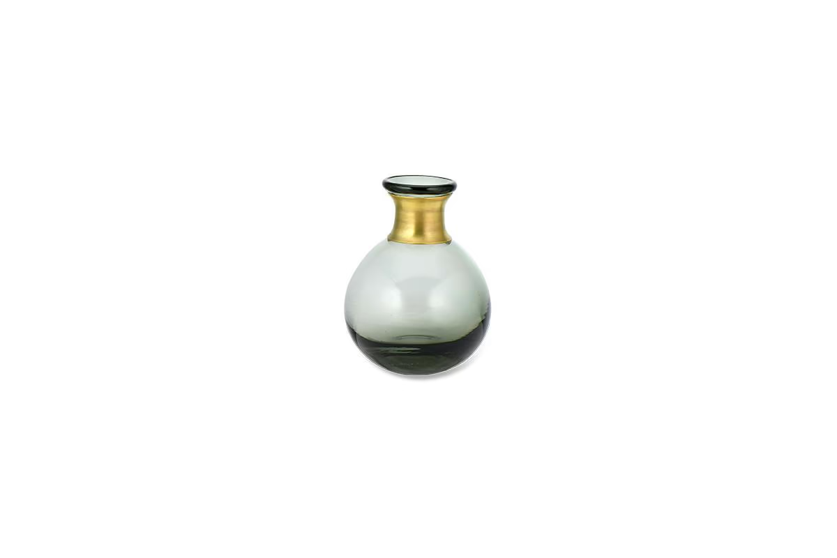 Nkuku - Miza Mini Glass Vase - Smoke - Small
