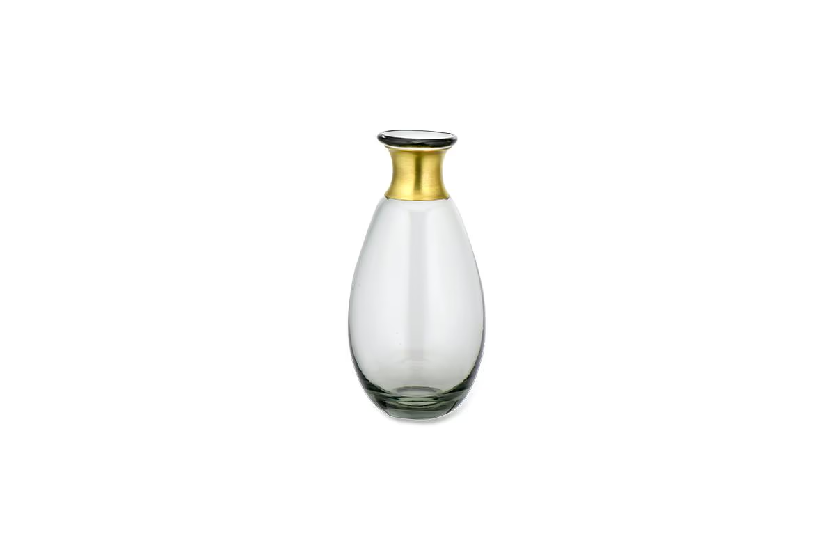 Nkuku - Miza Mini Glass Vase - Smoke - Large