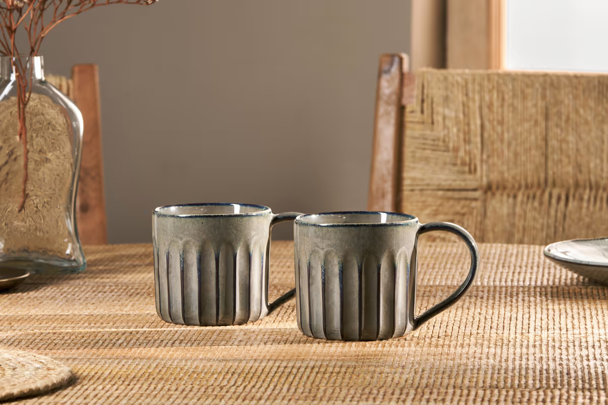 Nkuku - Moda Mug - Pewter (Set of 2)
