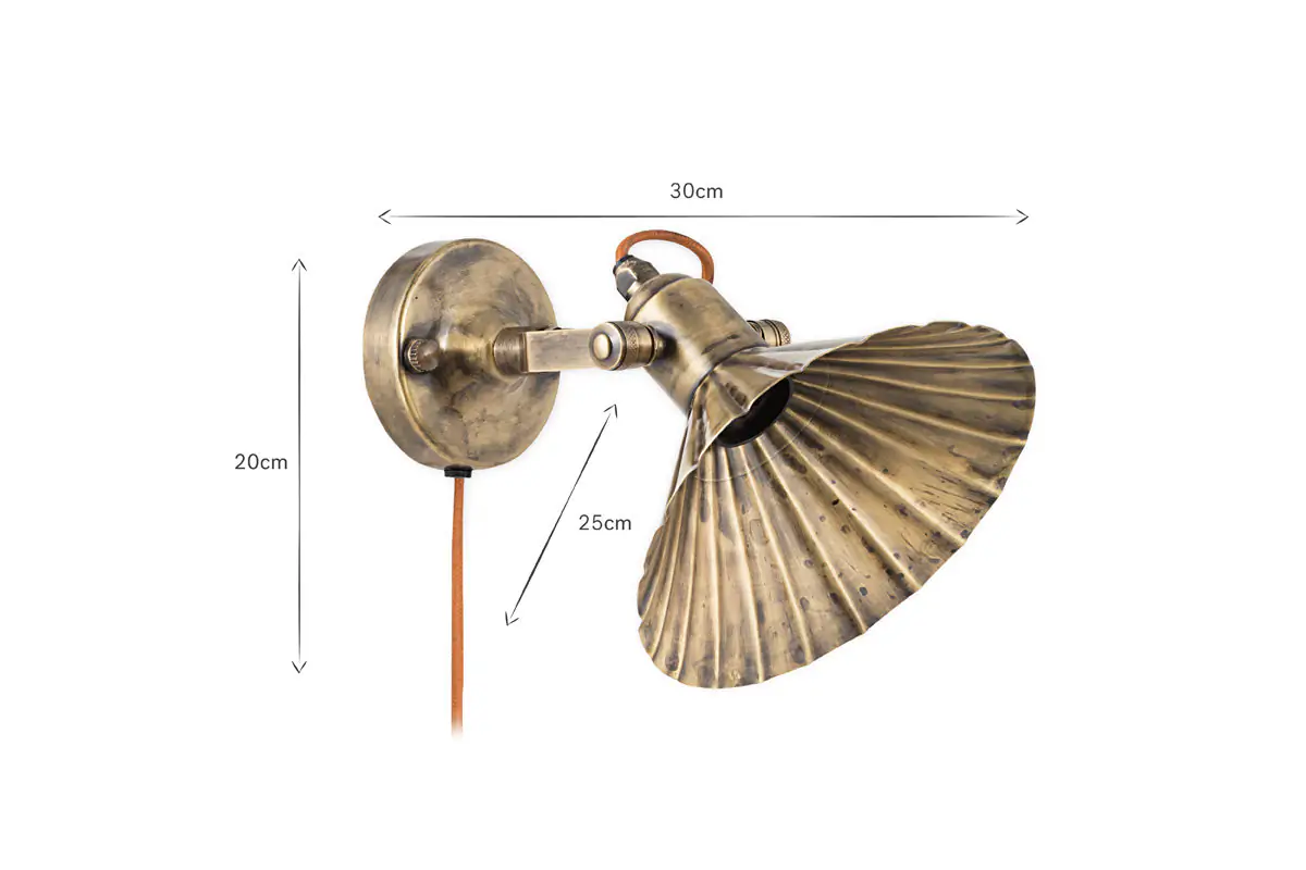 Nkuku - Moti Wall Lamp - Antique Brass