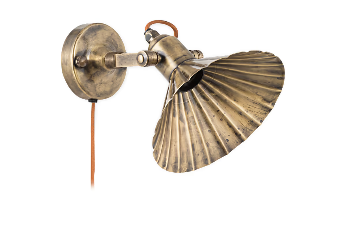Nkuku - Moti Wall Lamp - Antique Brass