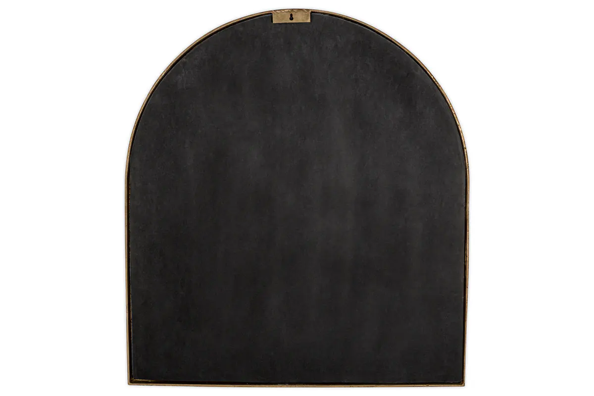 Nkuku - Murwara Antique Glass Arched Mirror - Antique Brass