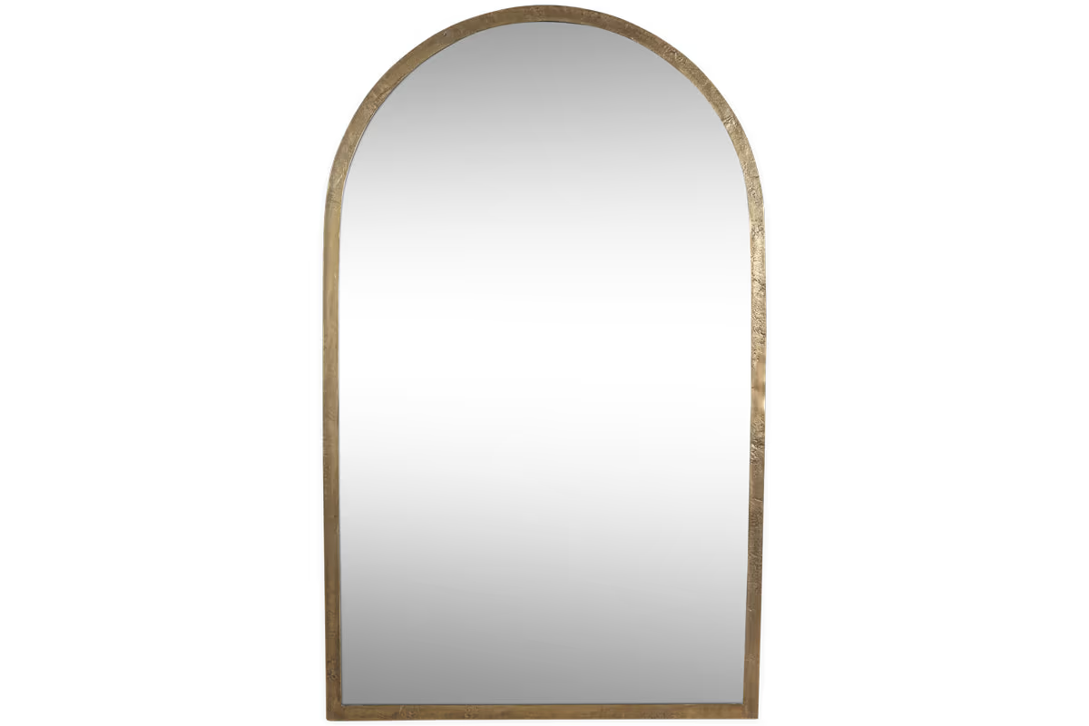 Nkuku - Murwara Full Length Arched Mirror - Antique Brass