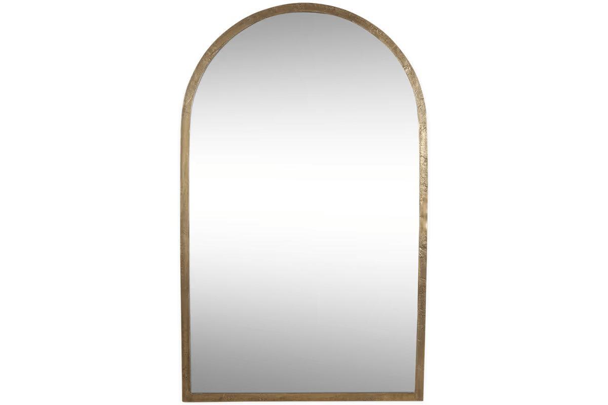 Nkuku - Murwara Full Length Arched Mirror - Antique Brass