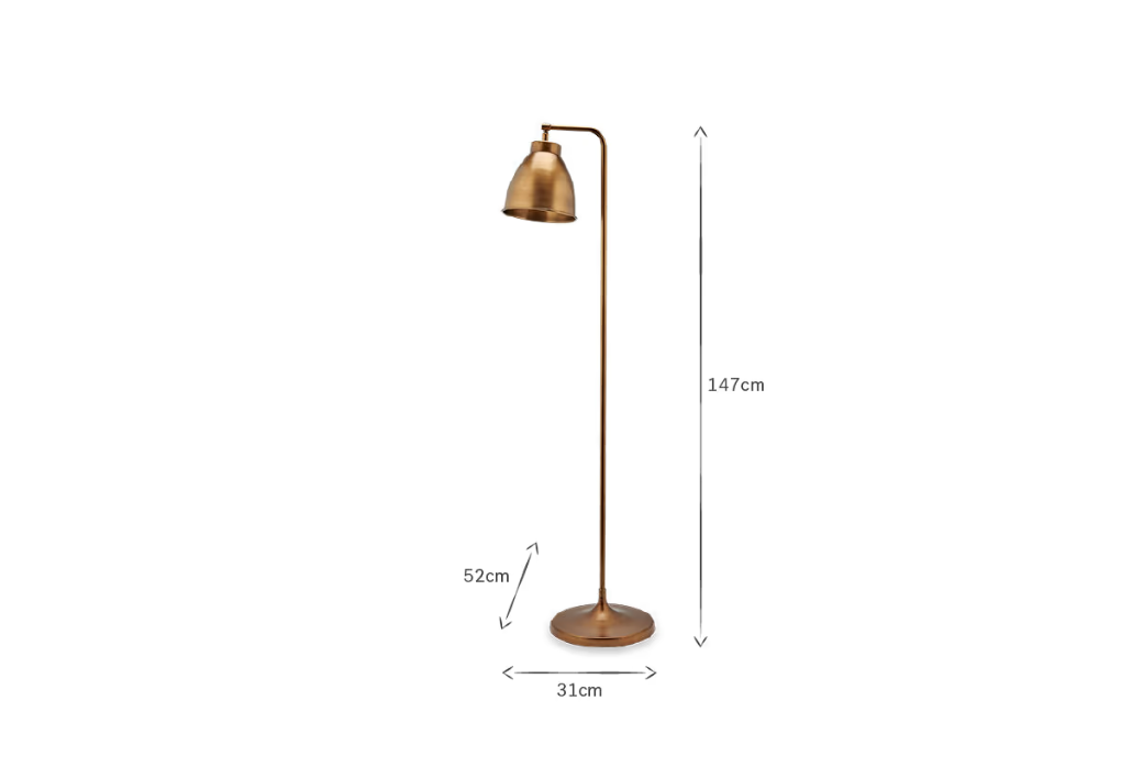 Nkuku Muturi Floor Lamp - Antique Brass