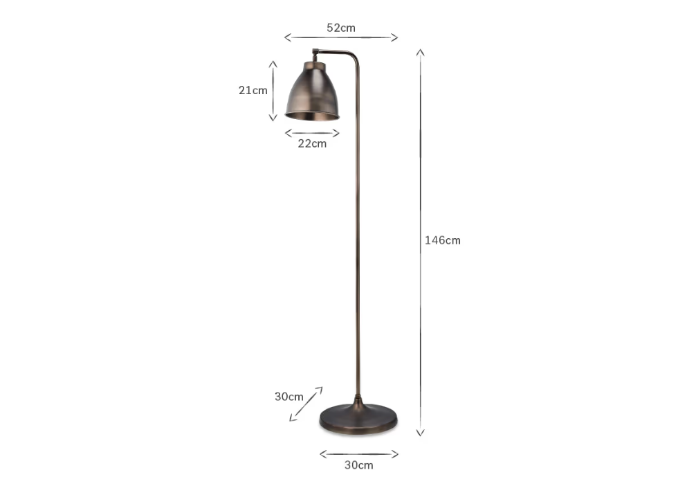 Nkuku Muturi Floor Lamp - Aged Bronze