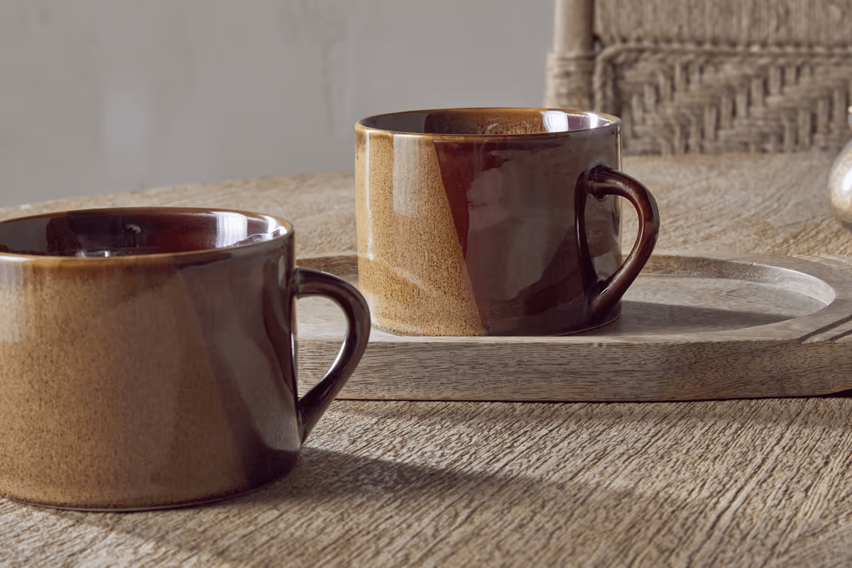 Nkuku - Naav Mugs - Mustard - Large (Set of 2)