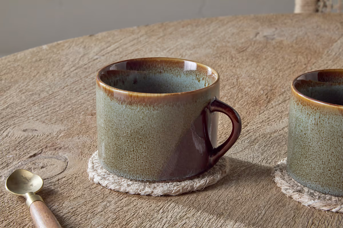 Nkuku - Naav Mugs - Blue - Large (Set of 2)