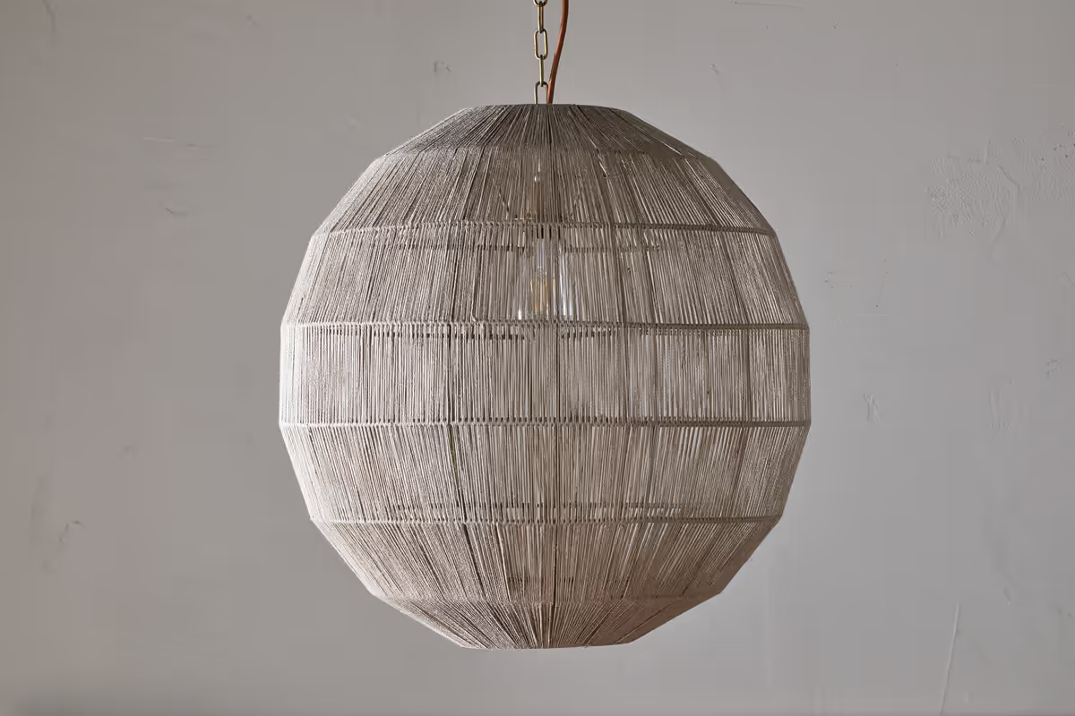 Nkuku - Nilaveli Woven Jute Sphere Pendant Light - Natural