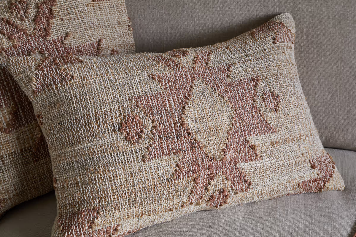 Nkuku - Nila Gul Cushion Cover - Rust - 60 x 40cm