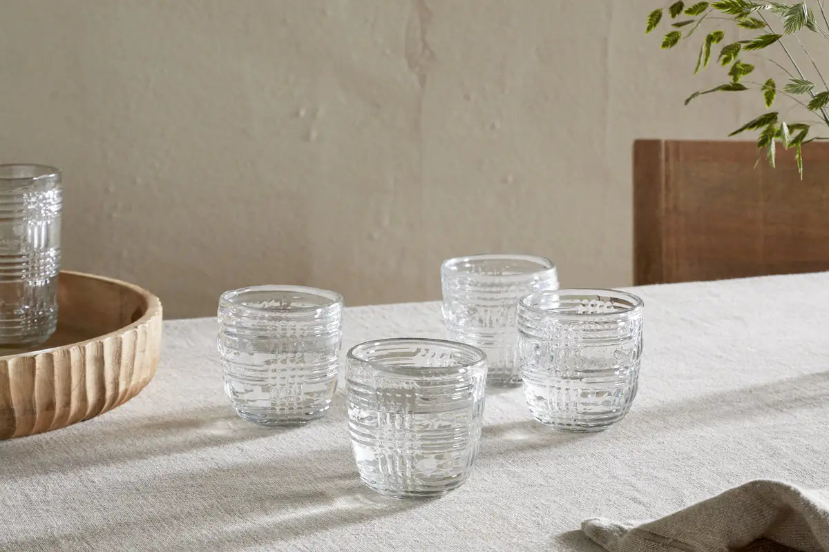 Nkuku - Kaanch Tumbler - Clear - (Set of 4)