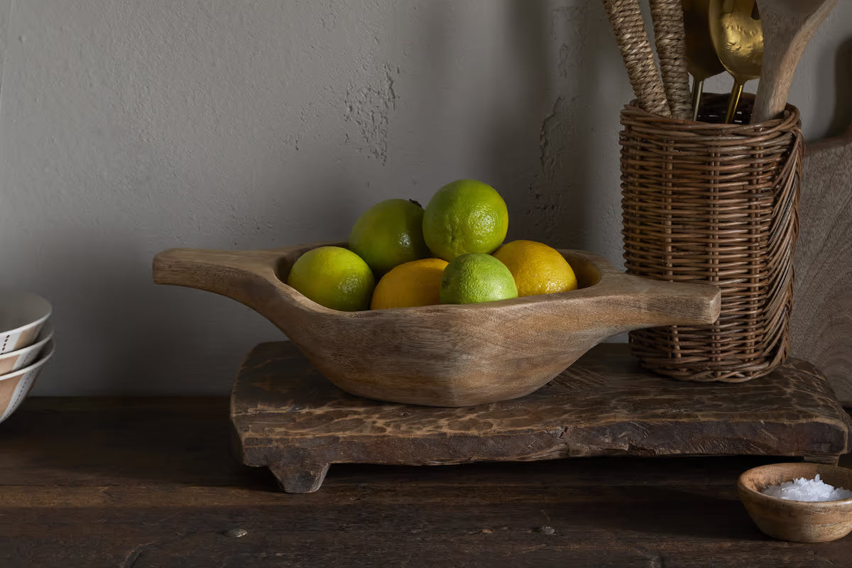 Nkuku - Naashta Handled Serving Bowl - Natural - Smal