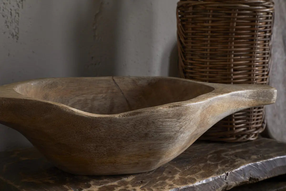 Nkuku - Naashta Handled Serving Bowl - Natural - Smal
