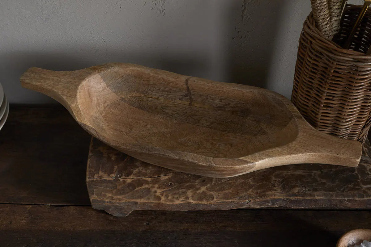 Nkuku - Naashta Handled Serving Bowl - Natural - Smal