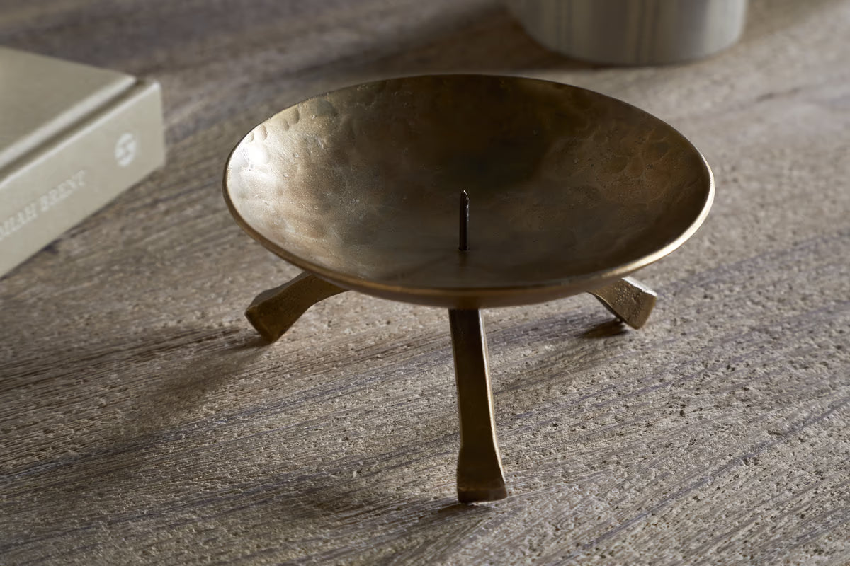 Nkuku - Kalik Candle Holder - Antique Brass