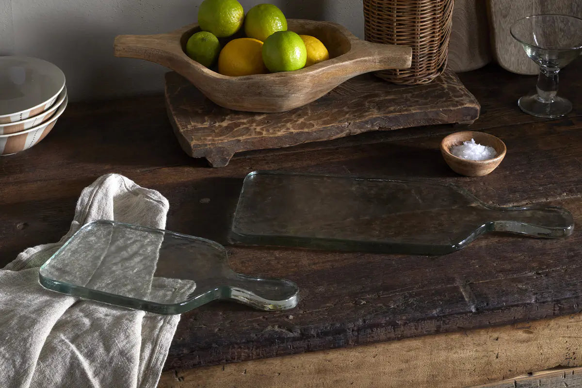 Nkuku - Komal Serving Platter - Clear - Small
