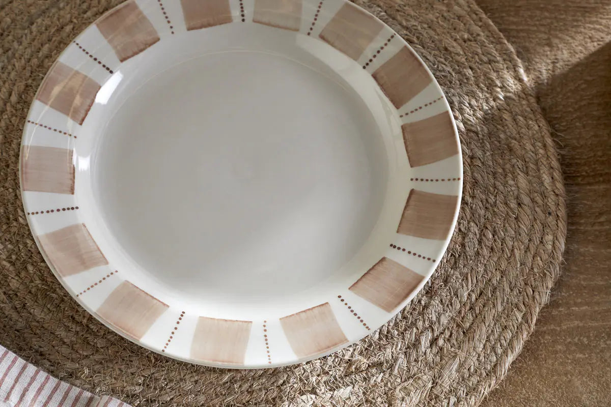 Nkuku - Patthar Side Plate - Cream & Clay