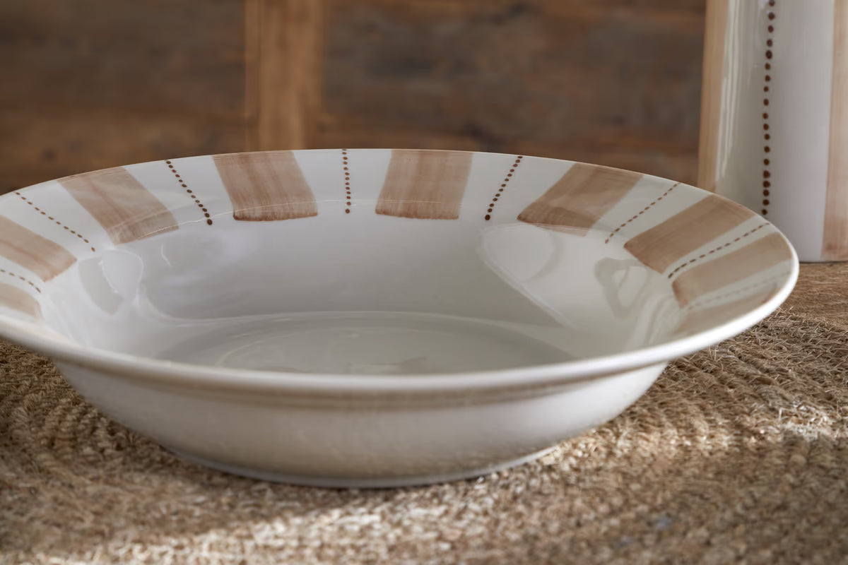 Nkuku - Patthar Pasta Bowl - Cream & Clay