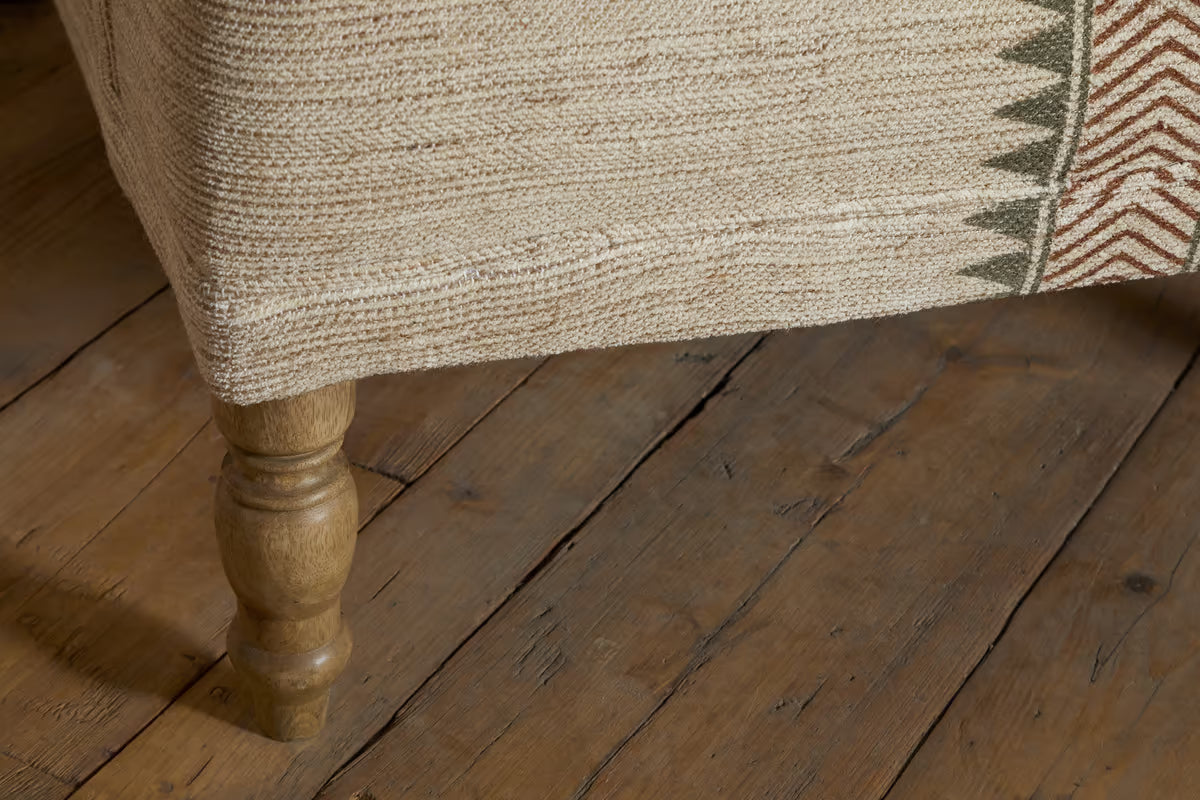 Nkuku - Zairya Jute & Cotton Armchair - Natural & Rust