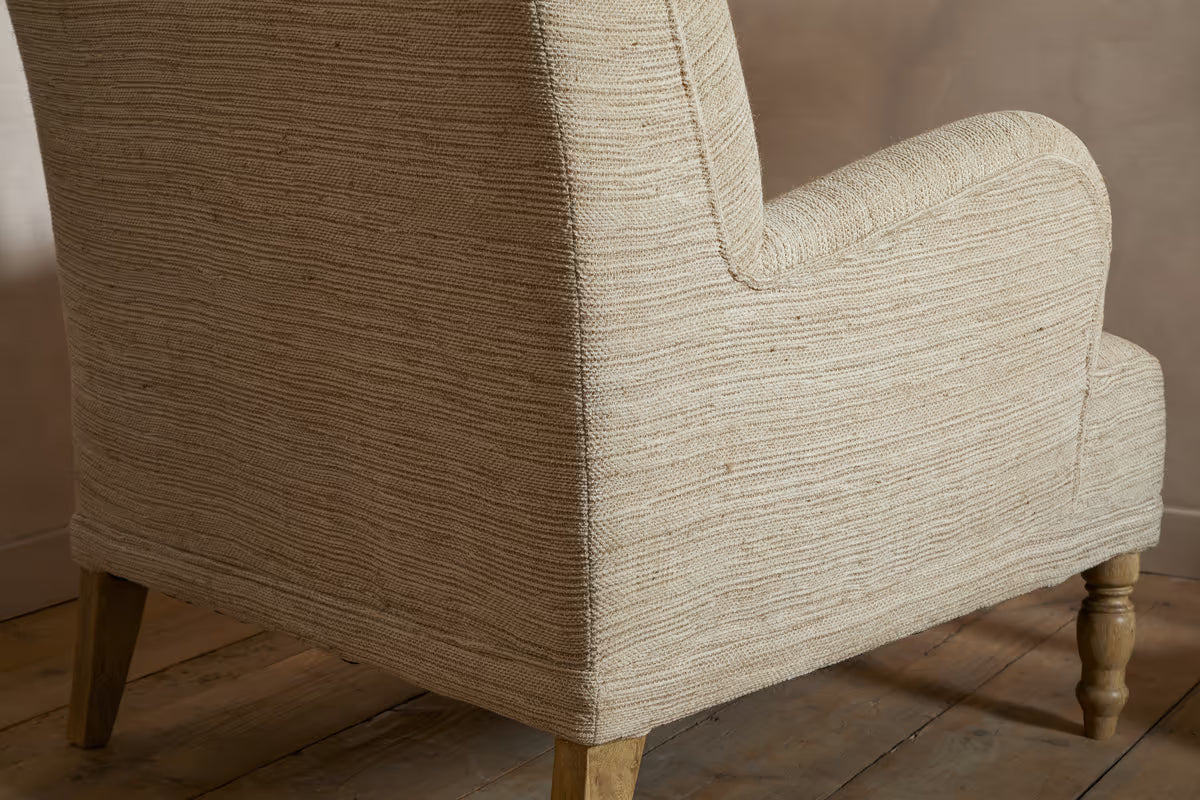 Nkuku - Zairya Jute & Cotton Armchair - Natural & Rust