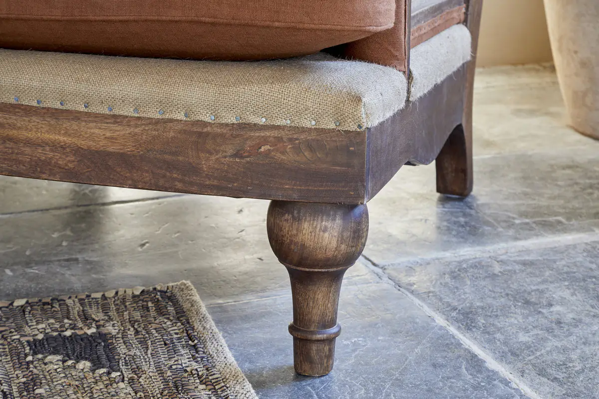 Nkuku - Abe Linen Deconstructed Armchair - Rust