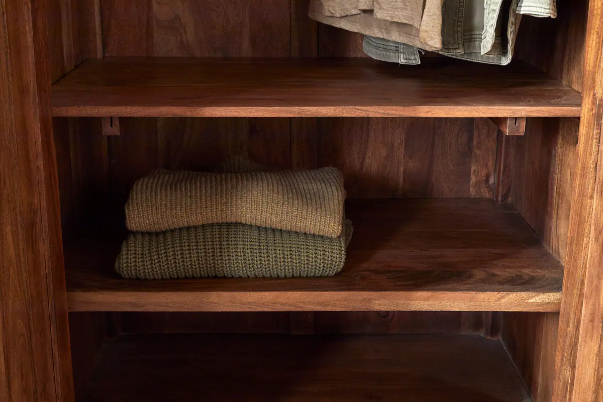 Nkuku - Anbu Acacia Wardrobe - Washed Walnut