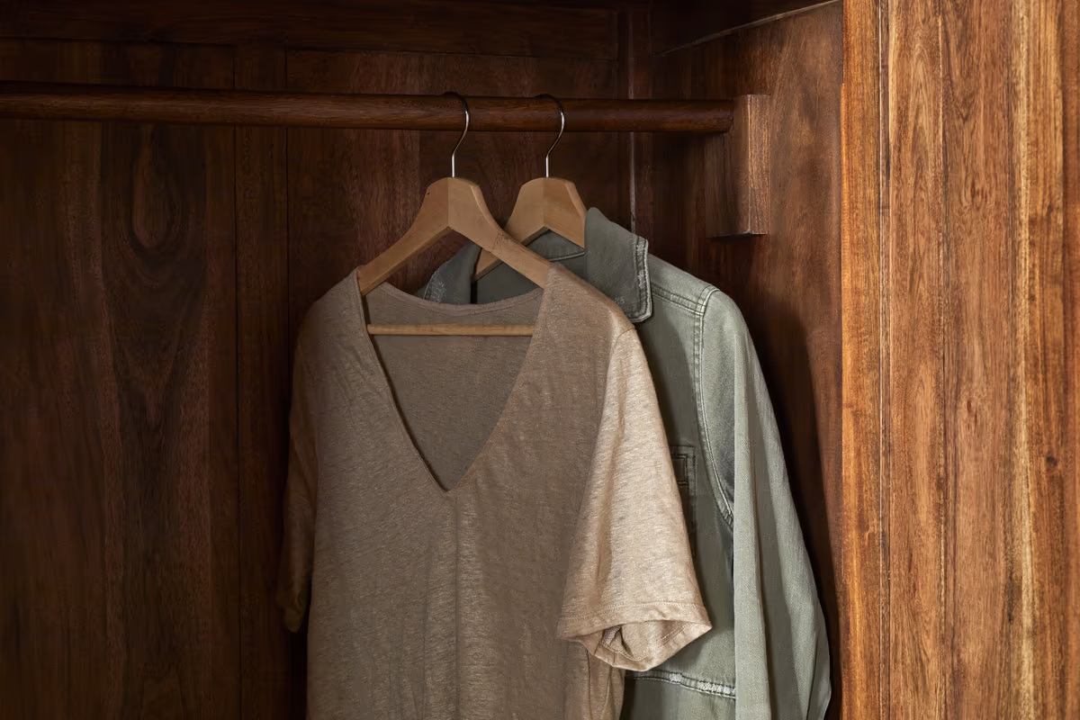 Nkuku - Anbu Acacia Wardrobe - Washed Walnut