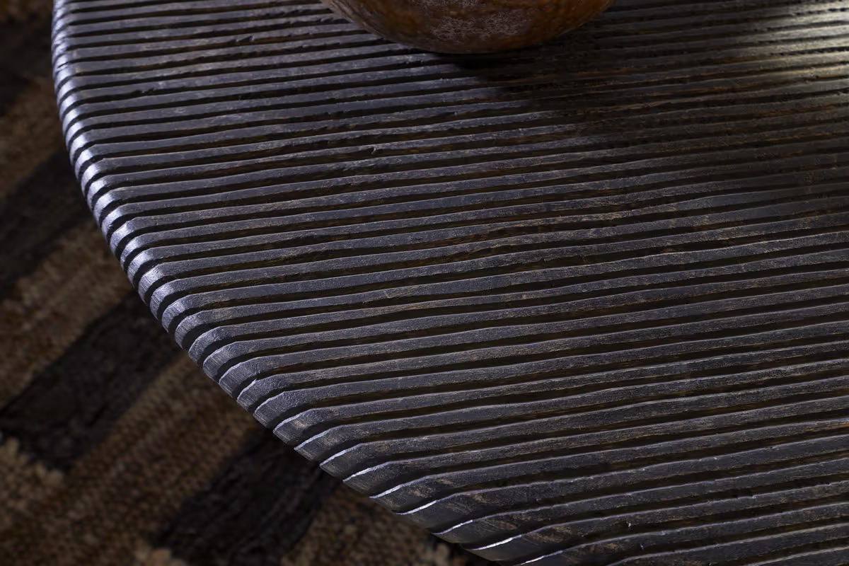 Nkuku - Vivan Grooved Coffee Table - Charcoal