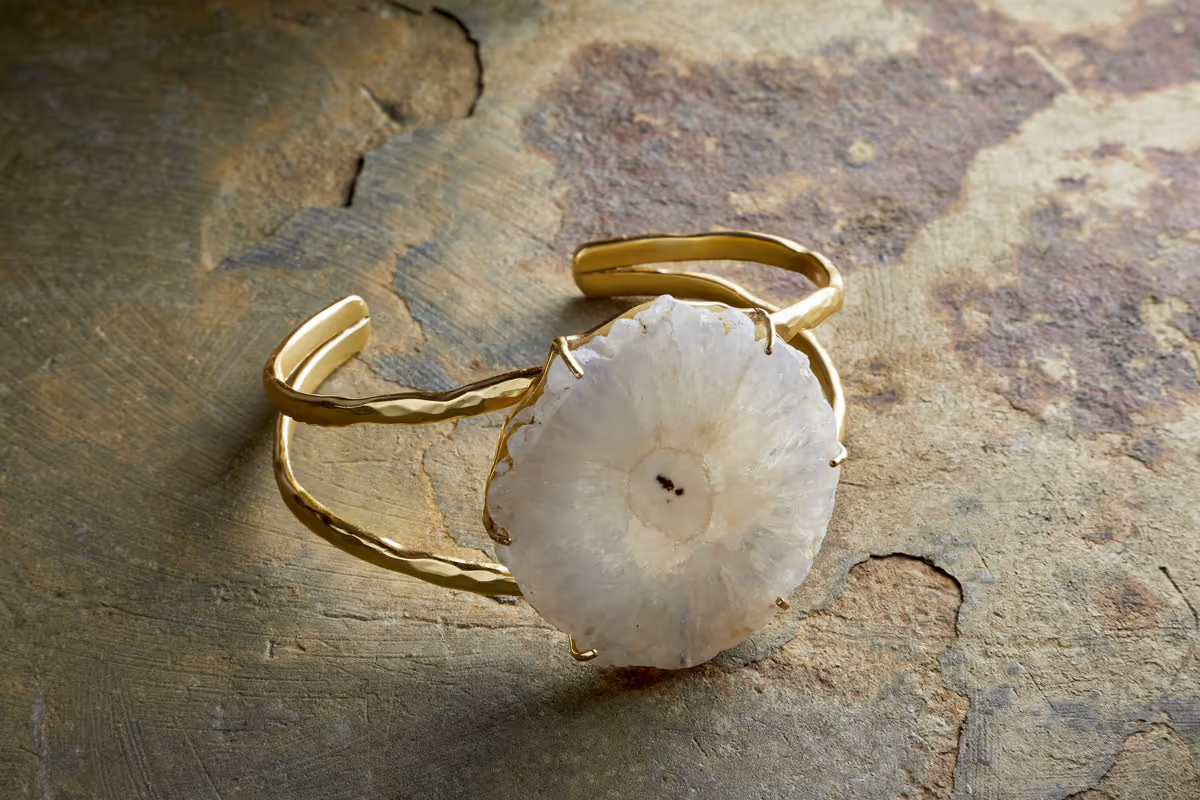 Nkuku - Dveep Solar Quartz Bracelet - Gold