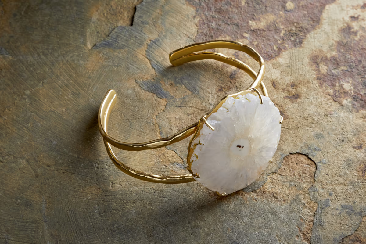 Nkuku - Dveep Solar Quartz Bracelet - Gold
