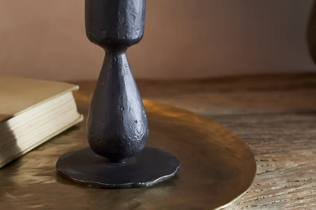 Nkuku - Suba Candle Holder - Black - Without Candle