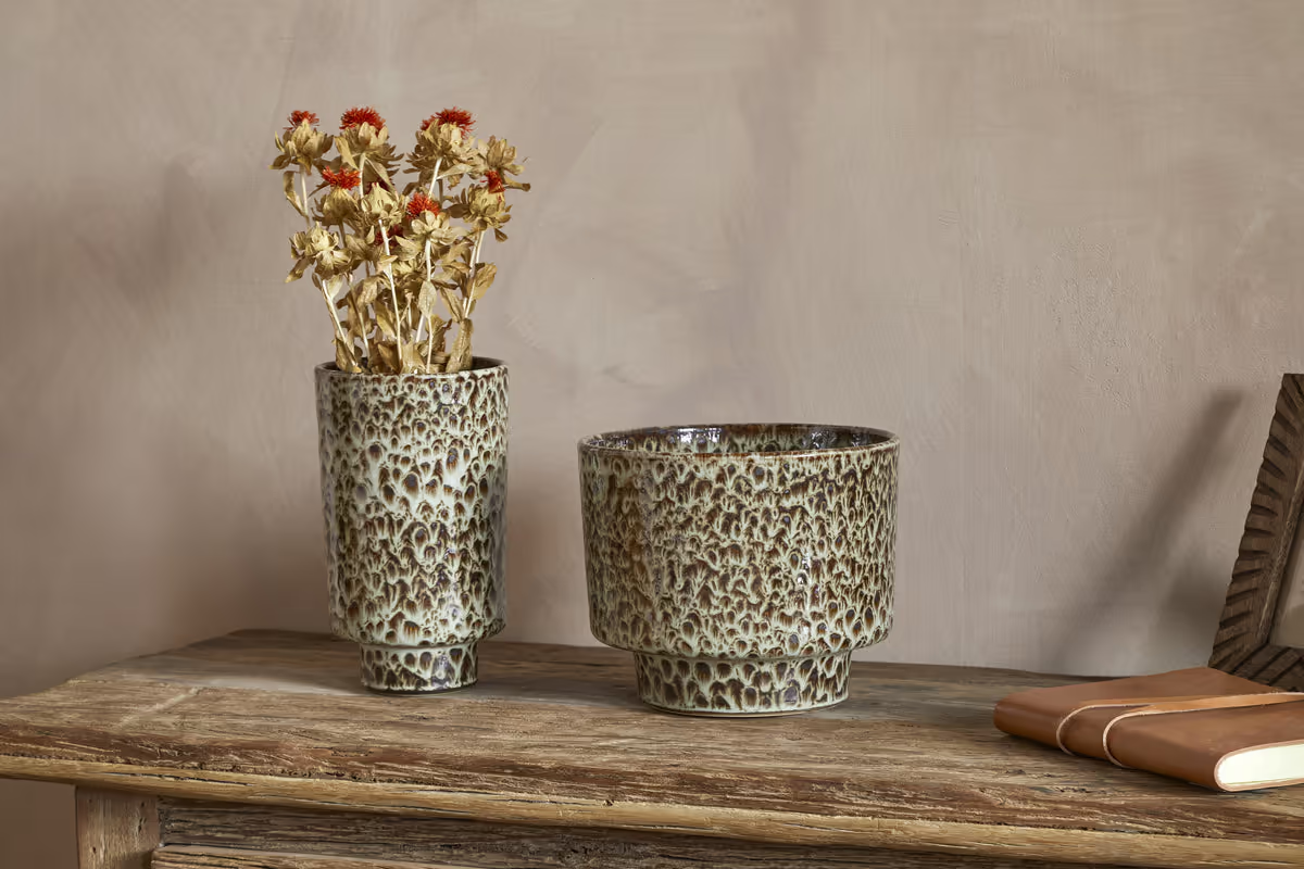Nkuku - Uzuri Planter - Brown - Wide