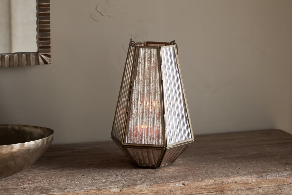Nkuku - Igbo Lantern - Brass & Clear