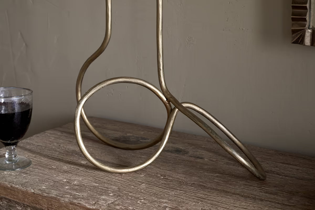 Nkuku - Ayee Twisted Candle Holder - Brass - Without Candle