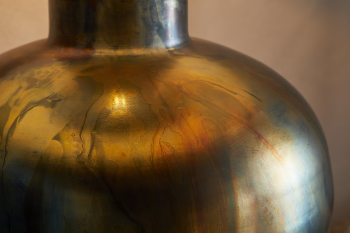 Nkuku - Higala Antique Table Lamp Base - Burnished Bronze - Without Lampshade
