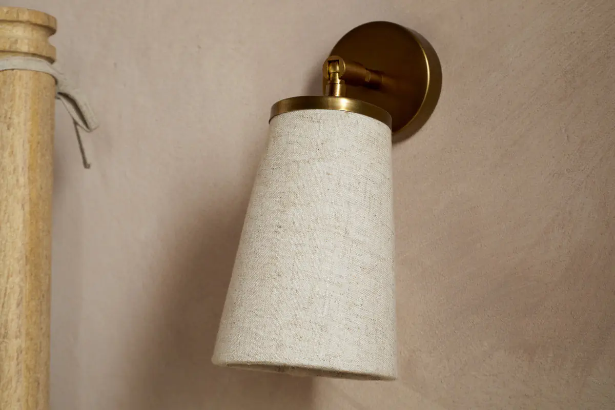 Nkuku - Ame Linen Wall Spot Light - Off White