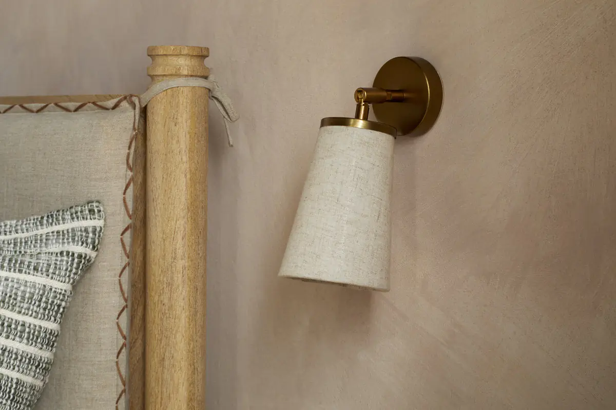 Nkuku - Ame Linen Wall Spot Light - Off White