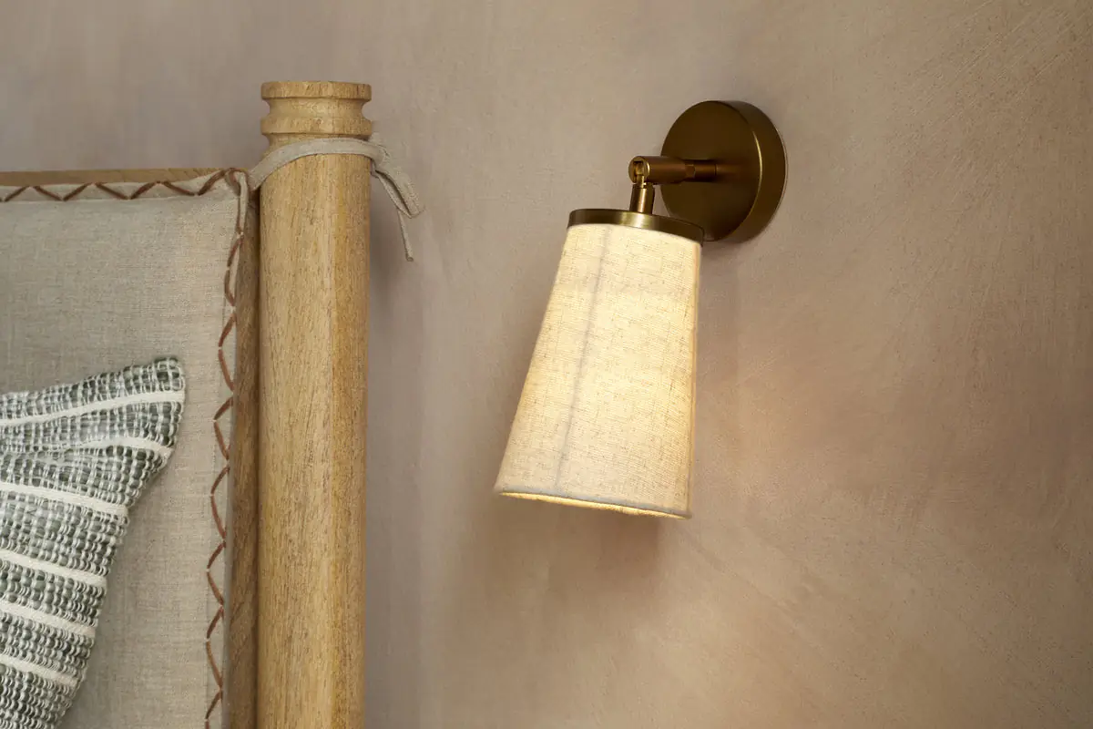 Nkuku - Ame Linen Wall Spot Light - Off White