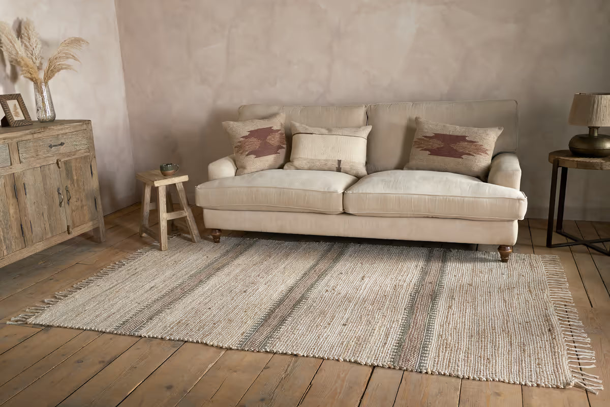 Nkuku - Zairya Kilim Rug - Natural