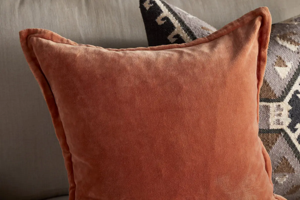 Nkuku - Menmai Velvet Cushion Cover - Cinnamon - Without Cushion Inner