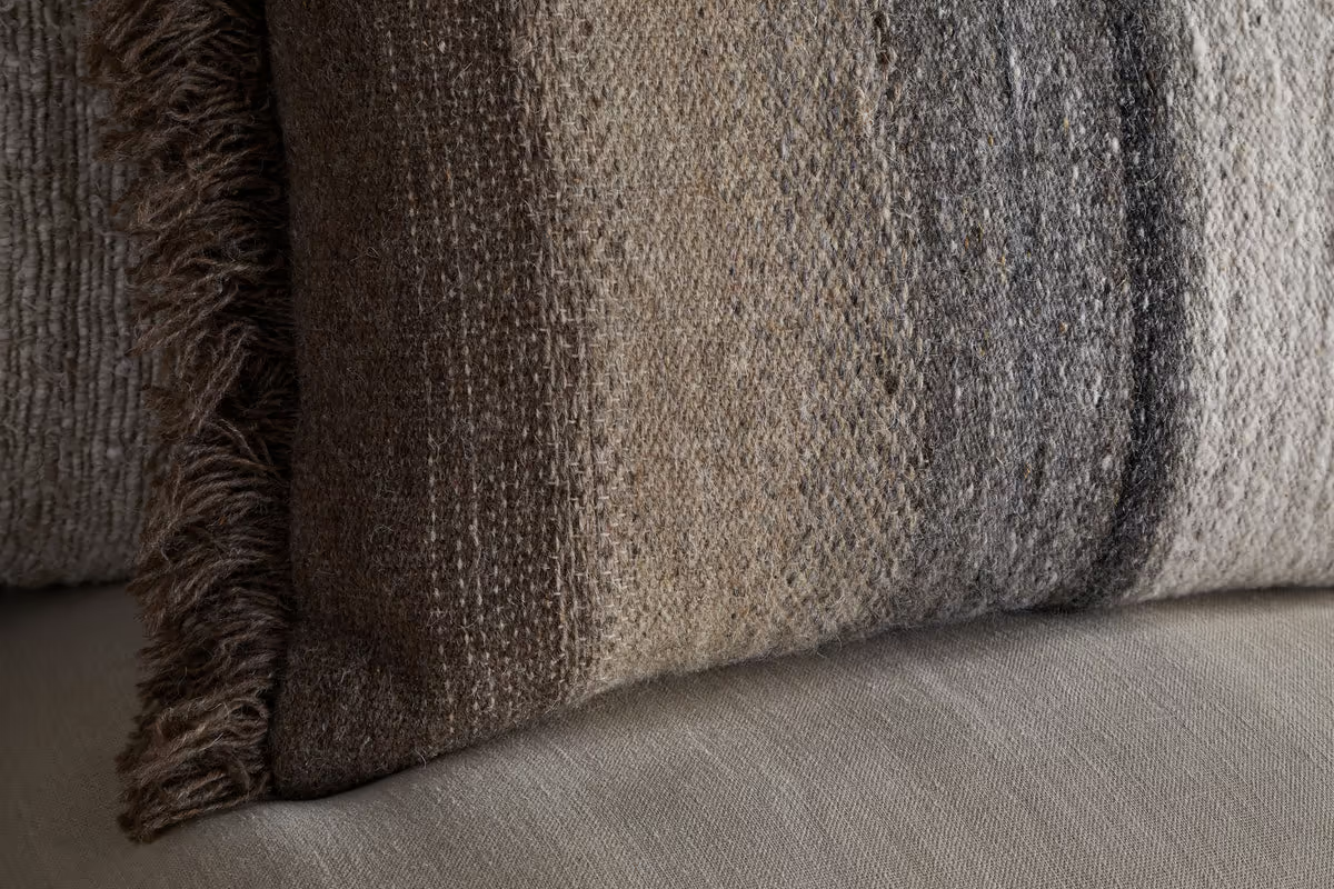 Nkuku - Icai Ombre Cushion Cover - Mocha - Without Cushion Inner