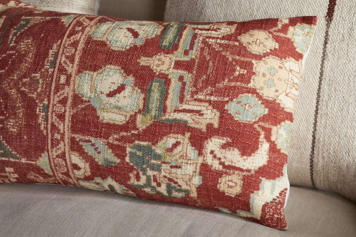 Nkuku - Selyo Tapestry Cushion Cover - Terracotta & Rust