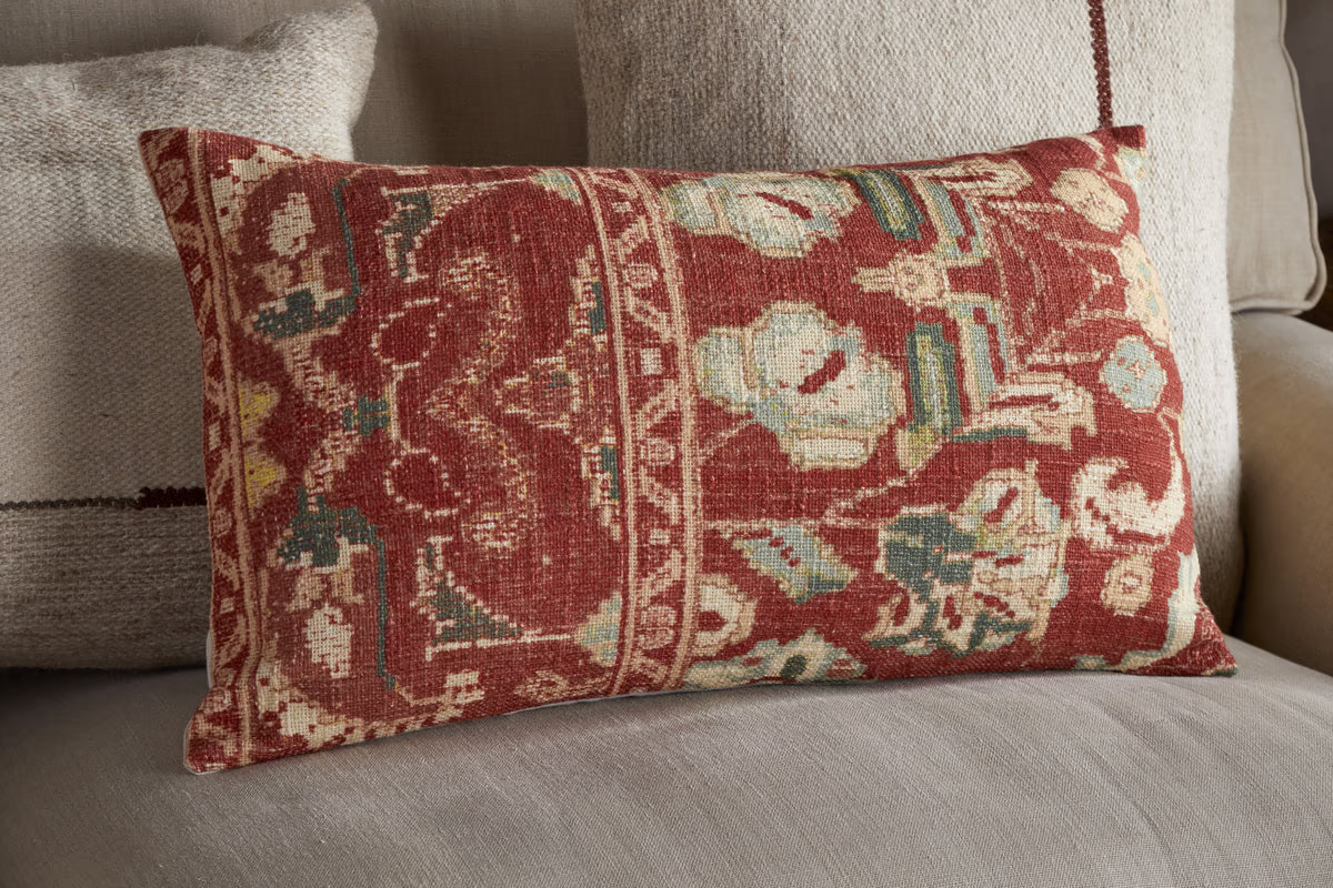 Nkuku - Selyo Tapestry Cushion Cover - Terracotta & Rust
