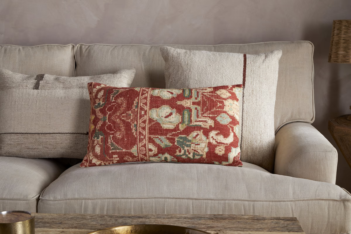 Nkuku - Selyo Tapestry Cushion Cover - Terracotta & Rust