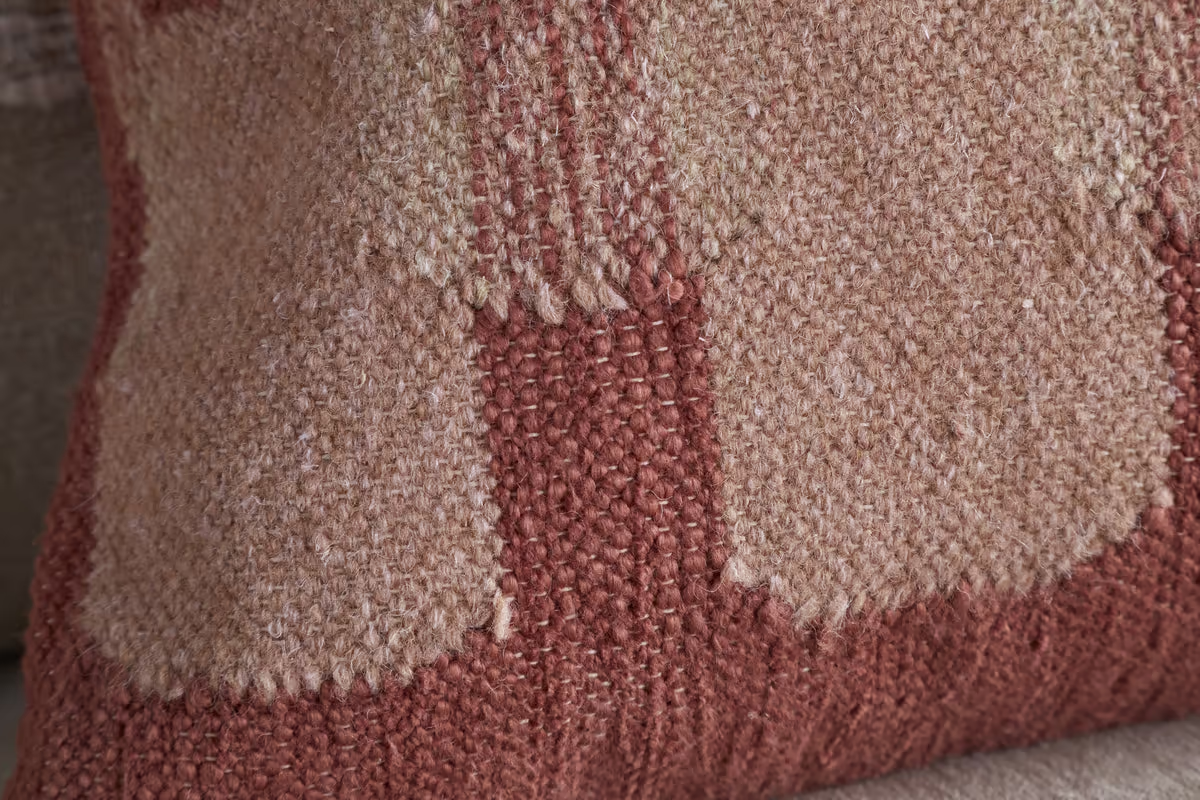 Nkuku - Akki Wool & Cotton Cushion Cover - Dusty Pink - Without Cushion Inner