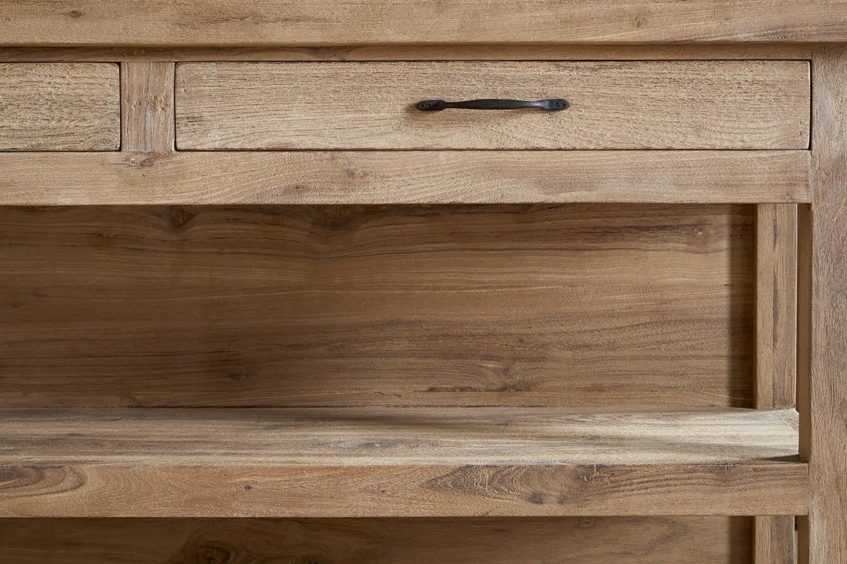 Nkuku - Tivu Reclaimed Wood Kitchen Island - Natural