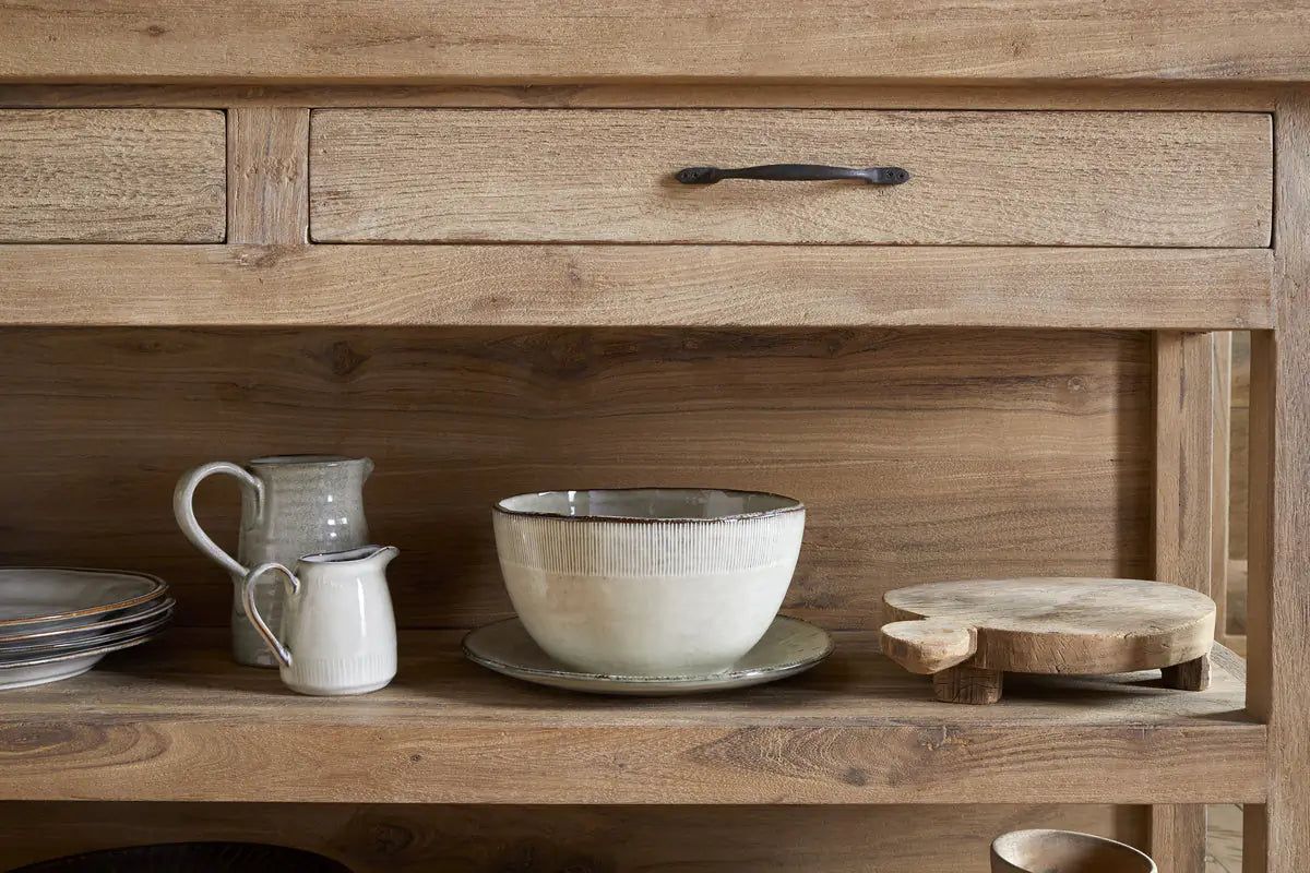 Nkuku - Tivu Reclaimed Wood Kitchen Island - Natural